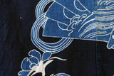 Two-Tone “Tsutsugaki” Furoshiki -Fan & Peony-