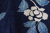 Two-Tone “Tsutsugaki” Furoshiki -Fan & Peony-