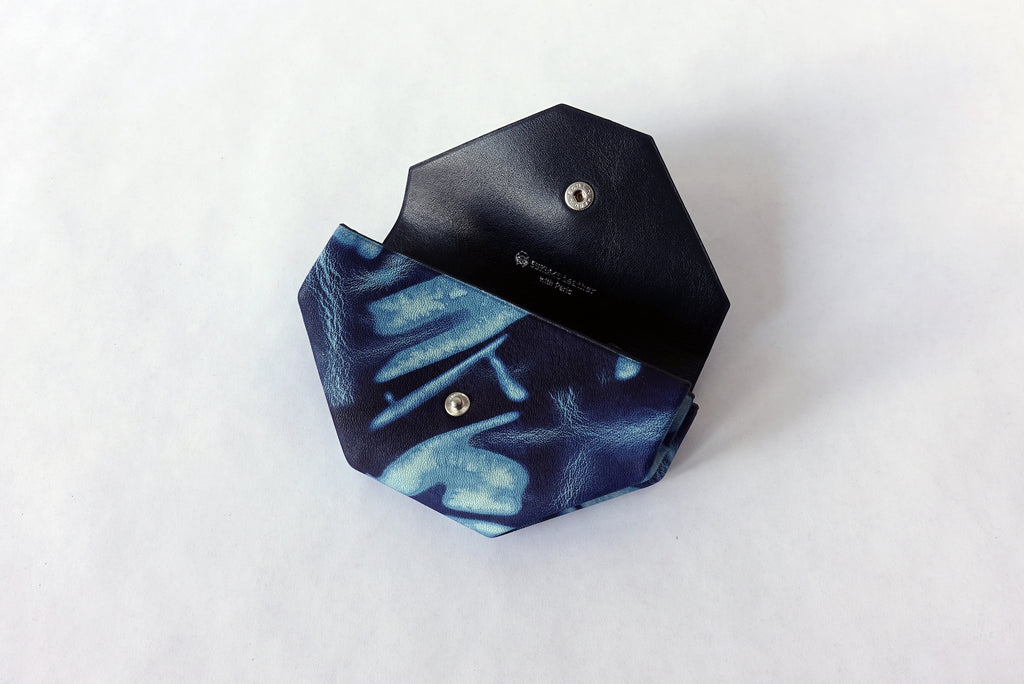 SUKUMO Leather Origami Case - Kago Shibori -